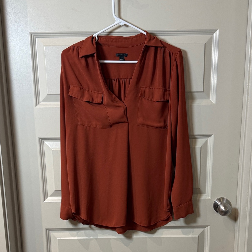 Ann Taylor Terracotta Blouse